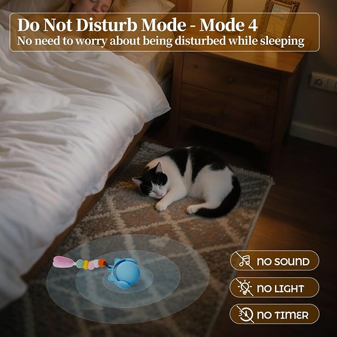 ORSDA Cat Toys for Indoor Cats, New Intelligent Voice Timing Touch Control Cats Ball, Simulate Mouse Sound Kitten Toy, Automatic Interactive Moving Cat Toy for All Ages-Mewly Pet