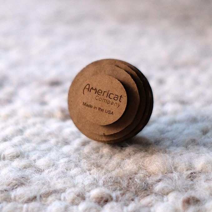 Cat Ball Toys by Americat – Made in USA – Safe Cardboard Cat Toys – for Interactive and Independent Play, Exercise & Stress Relief for All Breeds & Ages (Variety Pack of 3 Balls)-Mewly Pet