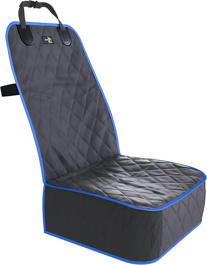 Active Pets Dog Car Seat Cover, Waterproof Front Seat Protector for SUV Truck Sedan, Pet Safety Travel Comfort System with Universal Fit, Blue-Mewly Pet