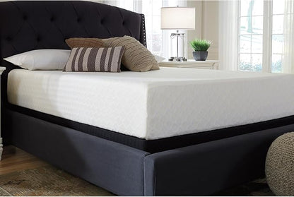 Signature Design by Ashley Queen Size Chime 12 Inch Medium Firm Memory Foam Mattress with Green Tea & Charcoal Gel for Pressure Relief, Fiberglass Free, Mattress In A Box