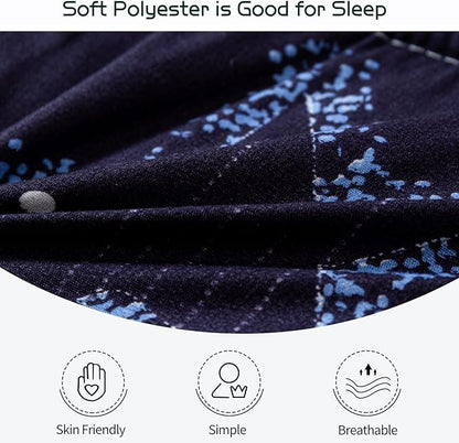 MAXYOYO Japanese Moon and Star Full Size Futon Mattress, Blue, Plush, 54"W x 80"L x 4"H, Foldable, Breathable, Reinforced Support, Moon and Star Pattern, Bedroom, Floor, Guest Room, Tent, Teepee