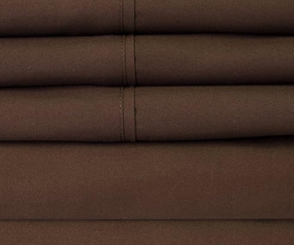 Cal King Size Bed Sheets - 6 Piece 1500 Supreme Collection Fine Brushed Microfiber Deep Pocket California King Sheet Set Bedding - 2 Extra Pillow Cases, Great Value, California King, Brown