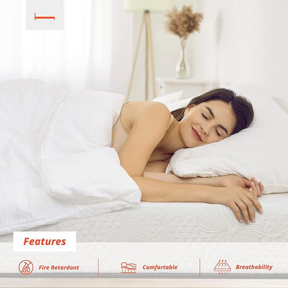 PrimaSleep Full Mattress, 8 Inch Gel Memory Foam Mattress, Gel Infused for Comfort and Pressure Relief, CertiPUR-US Certified, Bed-in-a-Box, Medium Firm, Full Size