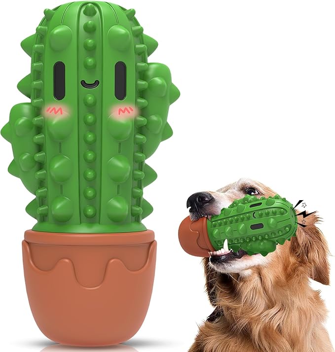 Dog Chew Toys Toothbrush Stick Teeth Cleaning Brush Dental for Medium Large Dog, Puppy Christmas,Easter Birthday Gifts,Outdoor Dog Squeaky Toys for Aggressive Chewers Tough Toys Interactive-Mewly Pet