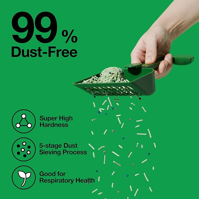 VETRESKA Tofu Cat Litter, Natural Kitty Litter Strong Clumping Flushable Cat Litter Pellets Ultra Absorbent, Odor Control, Dust-Free, Low Tracking Eco-Friendly Tofu Litter, Greentea(5.5lb×4bags)-Mewly Pet