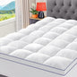 CYMULA Full Size Mattress Topper, Cooling Mattress Pad Cover, Extra Thick Pillow Top Mattress Topper with 8-21 Inch Elasticated Deep Pockets, Plush Down Alternative Fill Mattress Protector