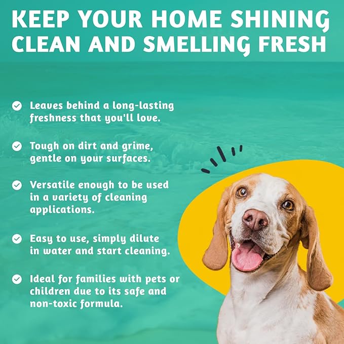 Multi Purpose Cleaner Pet Odor eliminator - pH Neutral - Strong Odor Floor Cleaner - Pet Odor Eliminator for Home - Best Scent Remover for Cat and Dog Pee All Purpose Cleaner 1 gallon (Sky Breeze)-Mewly Pet