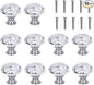 10 Pcs White Clear Crystal Glass Cabinet Knobs 30mm Diamond Shape Drawer Kitchen Cabinets Dresser Cupboard Wardrobe Pulls Handles