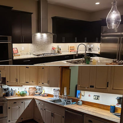 Litever Kitchen Under Cabinet LED Lighting Kit Plug-in, Super Bright, 6 PCS 12 Inches Light Bars, Daylight White, 31W 2000 Lumen, Perfect for Kitchen Cabinet Counter Shelf-(6 Bars Kit-5000K)
