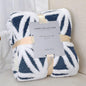 LOMAO Sherpa Fleece Blanket Fuzzy Soft Throw Blanket Dual Sided Blanket for Couch Sofa Bed (Navy, 90''x110'')