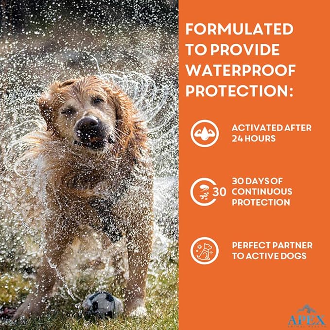 Apex Plus Flea and Tick Prevention for Dogs | Small (5-22 lbs) | 6-Month Supply | Dog Flea and Tick Treatment | 24-Hour Activation, Waterproof, 30-Day Protection-Mewly Pet