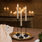 Candle Holder 3 PCS Candlestick Holders, Black Taper Candle Stick Holder, Modern Decorative Centerpiece, Halloween Decor, Gift for Home Fireplace Housewarming Candelabra Décor