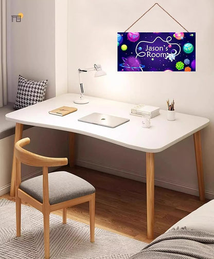 Personalized Outer Space Sign For Little Man Cave Stars Sign For Boys Bedroom Custom Name Science Fiction Theme Kids Room Baby Nursery Door Plaque Wall Art Decor