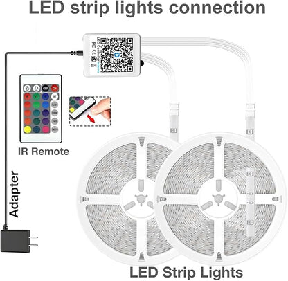 DAYBETTER Led Strip Lights 200 ft (4 Rolls of 50 ft) Ultra Long Smart Light Strips with App Voice Control Remote, RGB Music Sync Color Changing Lights for Bedroom, Kitchen, Party,Home Decoration