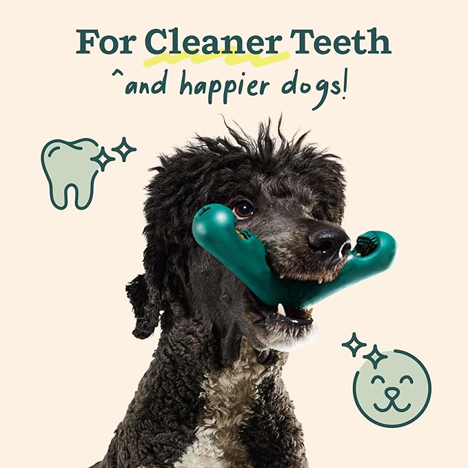 WOOF - Bite n' Brush Refills for The Dog Toothbrush Toy - Scrub Plaque and Tartar from Your Dog's Teeth and Mouth - Dog Dental Chew Toy Treats - Approximately 16 Refills-Mewly Pet