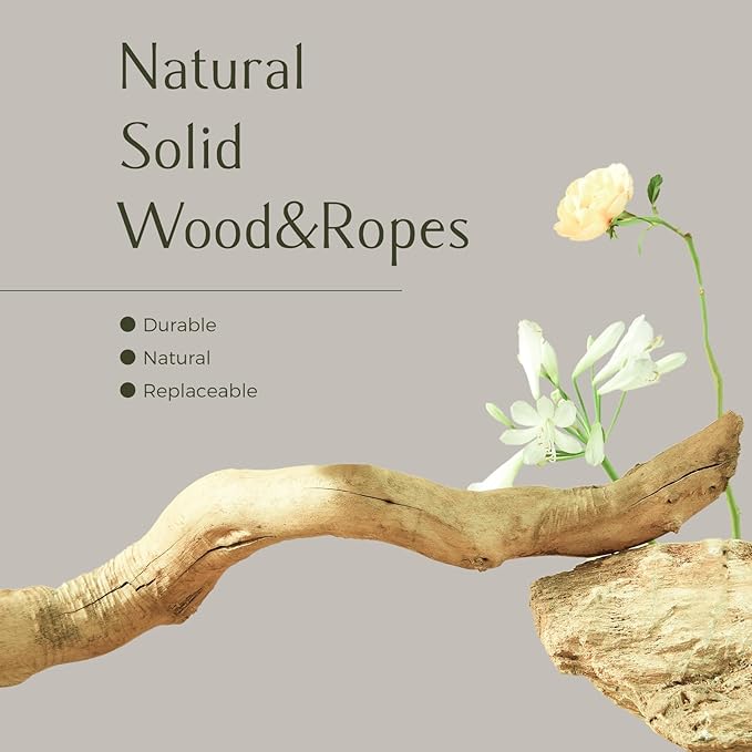 PAWZ Road Cat Tree for Indoor Cats Large Adults, 59 Inches Modern Cat Tower with Large Basket and Hammock, Natural Solid Wood, Luxury Condo & Dual Perches, Modern Cat Furniture for Big Cats, White-Mewly Pet