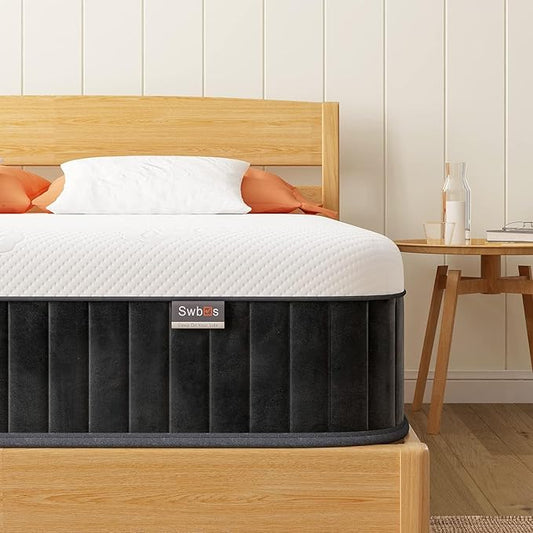 Swbvs Firm Double Mattress, 12 Inch Memory Foam Full Size Mattress, Full Bed Mattress in a Box,Pressure Relief & Firm Mattress Double Size