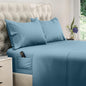 DREAMCARE Twin XL Sheets Set - 4 Pcs Cooling Bed Sheets with Up to 15" Deep Pockets - Soft, Long-Lasting 100% Brushed Polyester with Side Pocket (Mineral Blue)