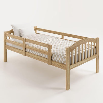 Storkcraft Long Horn Twin-Over-Twin Bunk Bed (Natural) - GREENGUARD Gold Certified, Converts to 2 Individual Twin beds