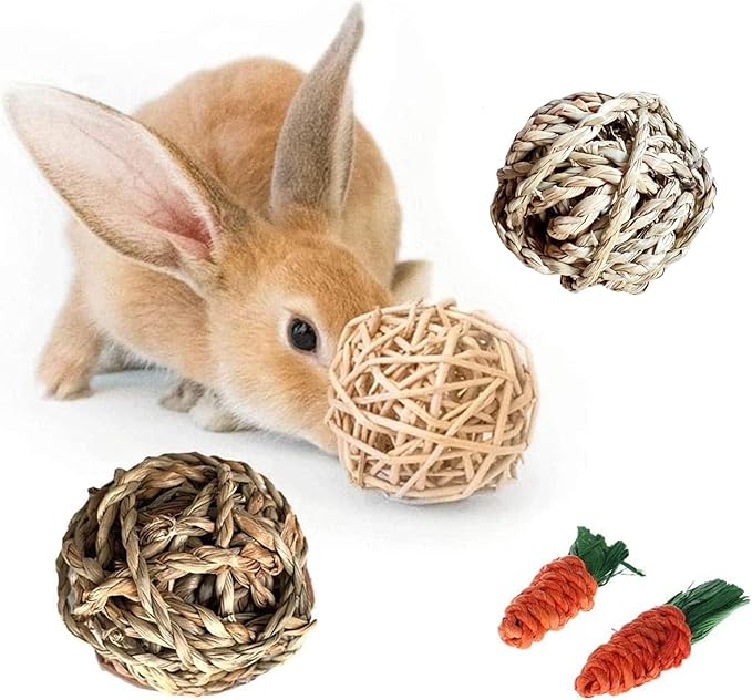 Hamiledyi Rabbit Seagrass Activity Mat Bunny Mat Rabbit Enrichment Toys Rabbit Chew Toys for Teeth Seagrass Protector Mat Small Animal Toys for Rabbit Bunny Chinchilla Guinea Pigs Rodent Pets-Mewly Pet