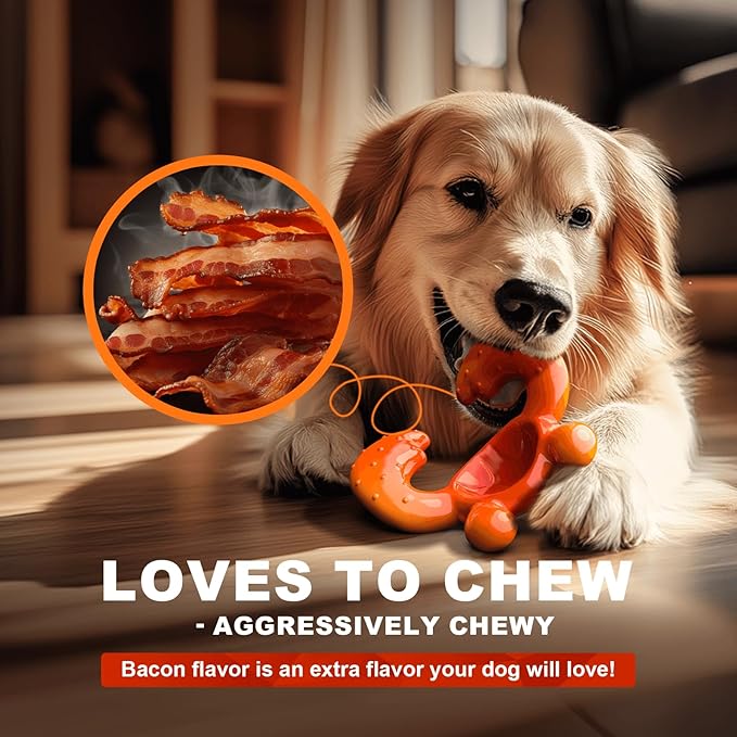 Dog Chew Toy for Aggressive Chewers – Durable Nylon Material, Tough Interactive Dog Toy for Large and Medium Dogs, Perfect for Teeth Cleaning and Gum Health, Christmas Birthday Gifts for Dogs-Mewly Pet