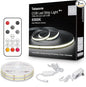 32.8ft 6500K White COB Led Strip Light with RF Remote, Dimmable Ultra Bright Daylight White COB Light Strip, Indoor Led Lights for Kitchen, Bedroom, Cabinet, 2 Rolls of 16.4ft