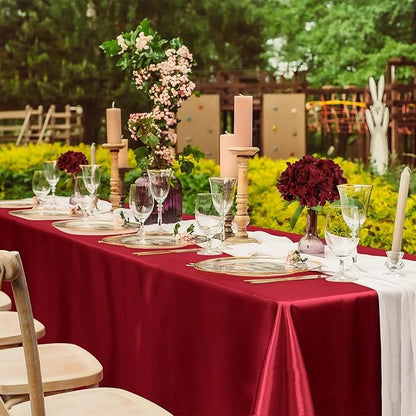 WEISPARK 100PCS Artificial Hydrangea Flowers, Fake Flowers Silk Hydrangea Full Flowers Heads with Stems for Wedding Home Party Shop Baby Shower Decor (Burgundy)