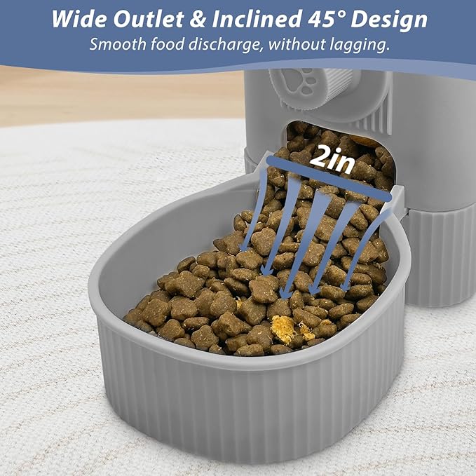 Fhiny Rabbit Food Dispenser, 40oz Large Capacity Hanging Gravity Bunny Feeder for Cage Automatic Guinea Pig Feeding Bowls Pet Food Storage for Bunny Guinea Pig Chinchilla Ferret Cat Puppy-Mewly Pet