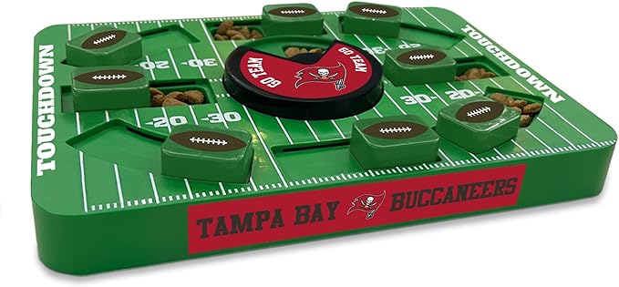 Pets First NFL Tampa Bay Buccaneers Large Puzzle Toy, Dog Puzzle Treat Toy, New Large Size, Interactive Dog Treat Toy, Dog Slow Feeding Toy-Mewly Pet