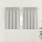 RYB HOME Linen Textured Sheer Curtains 45 inch Length, Half Privacy Sheers Drapes for Bathroom Bedroom Small Window Decor, Deep Grey, W 52 x L 45 inches, Set of 2