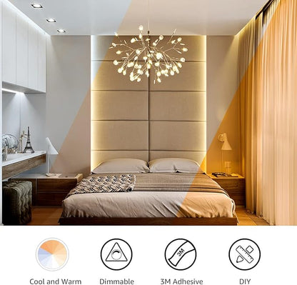 Lepro LED Tunable White Strip Light, Warm to Cool White, 16.4ft Dimmable Bright LED Tape Lights, 300 LEDs 2835, Strong 3M Adhesive, Not Cuttable, Suitable for Christmas Decorations, Home, Bedroom