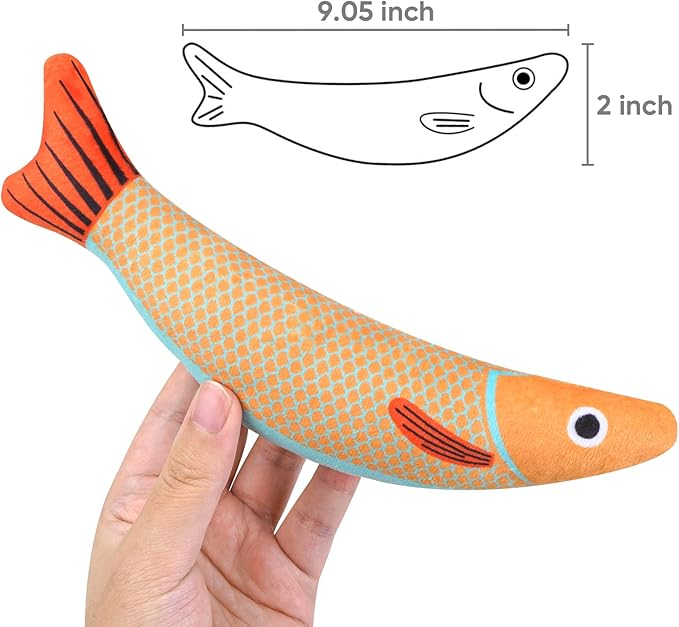 Catnip Toy, 3PCS Cat Chew Toys, Bite Resistant Catnip Toys with Bell Inside, Plush Cartoon Kitten Teething Interactive Toy for Cats-Mewly Pet