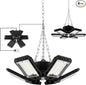 LED Garage Lights 4 Pack -180W, 18000LM 6500K Led Shop Light with 6+1 Deformable Panels, Basement Barn Light Garage Ceiling Lights, E26/E27 for Garage, Warehouse, Shop, Basement