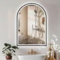 20x30 Inch Arch LED Bathroom Mirror with Bluetooth, Black Lighted Bathroom Mirrors Wall Mounted, Vanity Mirror with Anti-Fog, Memory Function, 3 Color Temperature, Dimmable Led Mirror for Bathroom
