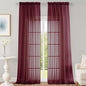 OWENIE Burgundy Sheer Curtains 108 Inches Long for Living Room Bedroom 2 Panels Set, Lightweight Airy Burgundy Sheer Curtain, Filmy Rod Pocket, 2 PCS, Each 59" W x 108" L