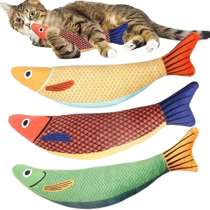 Cat Toys for Bored Indoor Adult Cats - Catnip Toys for Mental Stimulation, Interactive & Durable Kicker Toys for Solo Play, Best for Lazy or Senior Cats (Orange)-Mewly Pet