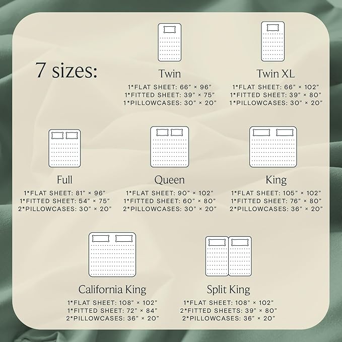LuxClub Twin XL Sheets - Twin Bed Sheets for Boys and Girls, 3 PC Deep Pockets Wrinkle Free Kids Fitted Sheets Machine Washable Hotel Bedding Silky Soft - Tree Moss Green Twin XL