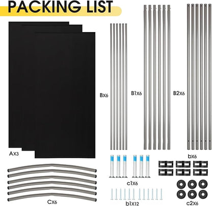 RANTILA 3 Panel Privacy Screen, 6 Ft Tall Folding Privacy Screen Room Dividers, Freestanding Room Partition Wall Dividers, 102''W x 20''D x 71''H, Black