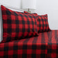 1800 Thread Count Sheet Set – Soft Egyptian Quality Brushed Microfiber Sheets – Luxury Bedding Set with Flat Sheet, Fitted Sheet, Pillow Cases, Twin, Buffalo Check Burgundy, Sheet Set