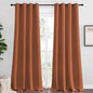 NICETOWN Burnt Orange Blackout Extra Long Curtains for Sliding Door, 55 by 120, 2 Pieces, Blocking Out Sunlight Window Treatment Modern Design Grommet Curtain Panels for Dining Room