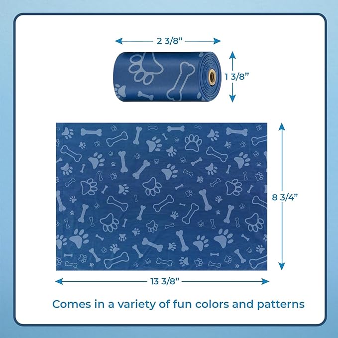 Best Pet Supplies Dog Poop Bags for Waste (150 Bags) Refuse Cleanup, Doggy Roll Replacements for Outdoor Puppy Walking and Travel, Leak Proof and Tear Resistant, Thick Plastic - Assorted Colors-Mewly Pet