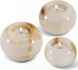 Radicaln Marble Tealight Candle Holder 4" Inch White Onyx Handmade Decorative Votive Candle Holder for Wedding Centerpieces, Elegant Set of 3 Mini Candle Holders for Living Room