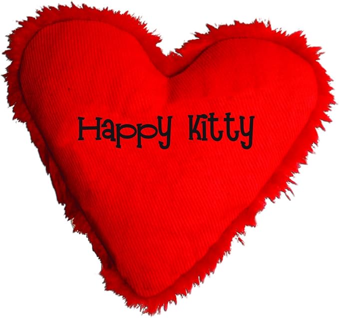 Yeowww! Heart Attack Pack: 3X 100% Organic Catnip Heart Cat Toys, Each with a Different Phrase-Mewly Pet