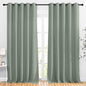 NICETOWN Room Darkening Curtains for Room Divider, Grommet Thermal Curtains Light & Sound Reducing Window Treatments for Sliding Glass Door, W66 x L110, Sage Green, 2 Panels