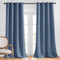NICETOWN Stone Blue Blackout Curtains 102 inch Length, Grommet Energy Saving Thermal Drapes Sound Reducing Heat Blocking Window Treatments for Living Room, 2 Panels, W52 x L102