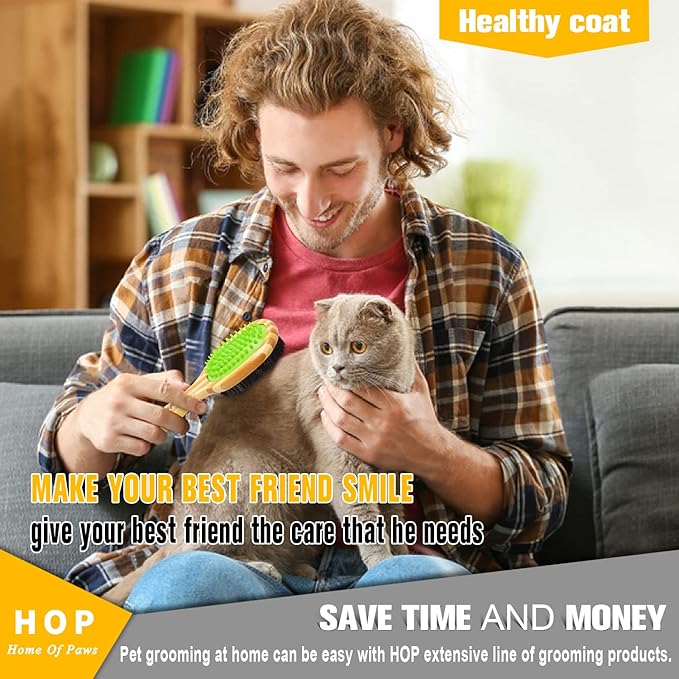 Short Hair Dog Brush for Detangling and Shedding Coats, Silicone Pet Brushing Comb, Massage, Blood Circulation, Gentle on Sensitive Skin, Gift for Dog Lovers-Mewly Pet