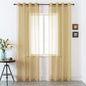 DUALIFE Tan Beige Sheer Curtain 120 Inch Length Light Brown Semi Voile Sheer Curtains Drapes for Living Room and Bedroom Window Treatments 2 Panels 52x120 Inches Long Natural Taupe