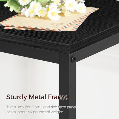 78.7" Console Table with Power Outlet, Narrow Sofa Table, Industrial Entryway Table with USB Ports, Behind Couch for Entryway, Hallway, Foyer, Living Room, Black CTBK20E01
