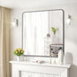 36" x 36"Bathroom Mirror, Matte Black Wall Mirror with Metal Frame, Decorative Rectangular Vanity Mirror for Bedroom Bathroom Living Room Entryway (Horizontal/Vertical)