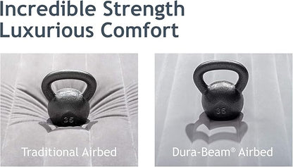 Intex Comfort Dura-Beam Airbed Internal Electric Pump Bed Height Elevated (2020 Model)